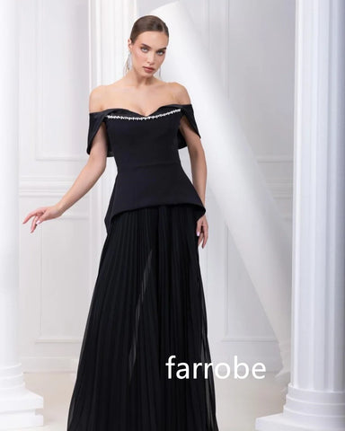 Sonicelife Customized High Quality Jersey Pleat A-line Off-the-shoulder Midi Dresses Homecoming Dresses Classic Exquisite Modern Style Past (PRE-ORDER)