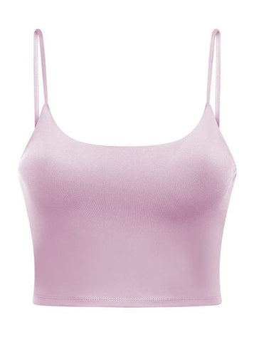 Sonicelife-Dark Pink Sleeveless Sport Yoga Crop Top