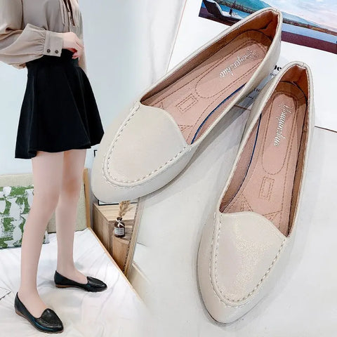 Sonicelife Summer Shoes Shallow Mouth Autumn Bow-Knot Female Footwear Pointed Toe Casual Sneaker 2025  Fall Butterfly Nurse Dress