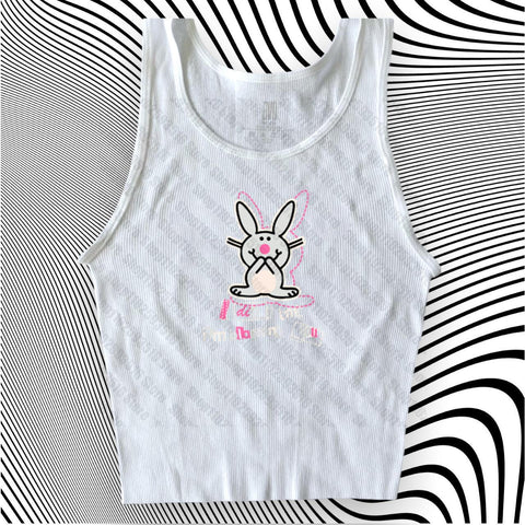 Sonicelife trashy Y2k Clothes Crop Top Women Harajuku T Shirts Gothic Cute rabbit Print Harajuku Streetwear Graphic Slim Tee Kawaii Summer