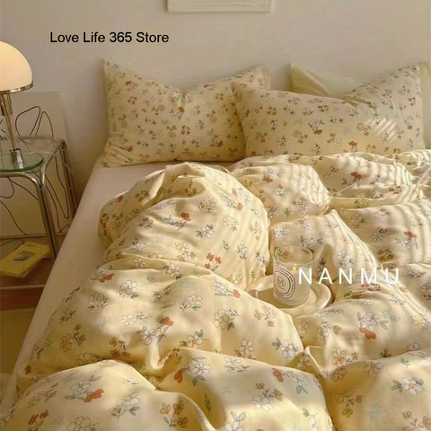 Sonicelife Ins Cream Cherry Bedding Set Cartooon Fruit Duvet Cover Polyester high quality Linen Bedroom Decor Home Textile For Girls Kids