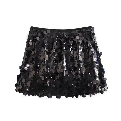 Sonicelife Ladies Sequin Mini Skirt Women Sexy Luxury High Waist Skirts Woman Summer Womens Skirts Streetwear Glitter Short Skirt Female