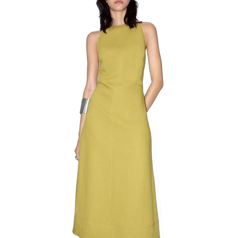 Sonicelife Women's Dress with a halter neck and a single neckline with a backless design a fashion and sexy Tempe new