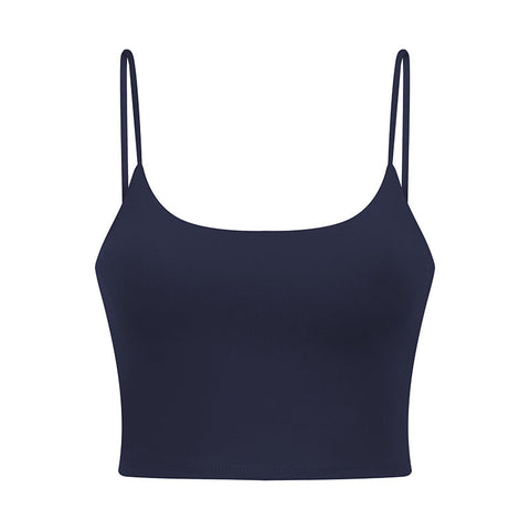 Sonicelife-Dark Purple Sleeveless Sport Yoga Crop Top