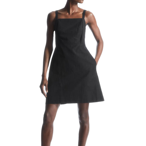 Sonicelife Women's new camisole dress, workwear style, backless bow, sexy and slim, versatile mini dress, black dress