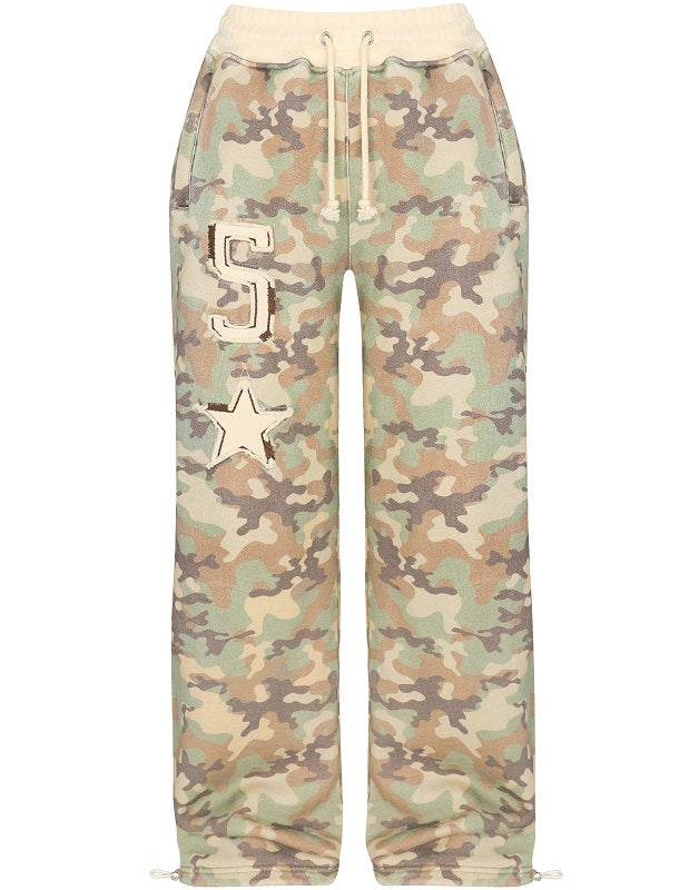 Sonicelife Y2K Women's 2-piece tailored camouflage hoodie sweatpants Casual long-sleeved zipper jacket Hip Hop Sweatshirt Sports sweatwear