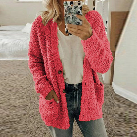 christmas outfit Sonicelife Autumn Soft Long Coat Women Jumper Pull Femme Loose Knitted Ladies Outerwear Outerwear Buttons Cardigan Coat Sweater Clothing