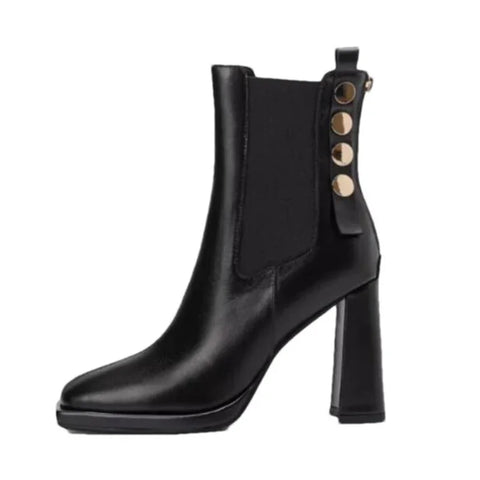 Sonicelife Women Ankle Chelsea Boots Fashion Designer Walking Shoes 2025  Winter Square Toe Pumps Dress Brand Zapatillas Female
