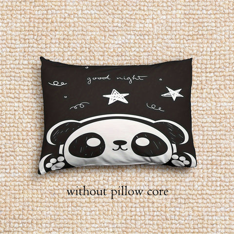 Sonicelife 3-Piece Black and White Panda Print Soft Brushed Microfiber Duvet Cover Set - Luxurious Bedding for Bedroom and Guest Room with