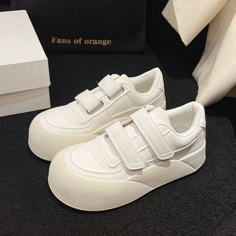 Sonicelife Shoes Autumn All-Match Casual Female Sneakers Round Toe Clogs Platform Flats Shallow Mouth Fall New Small Creepers Dress H