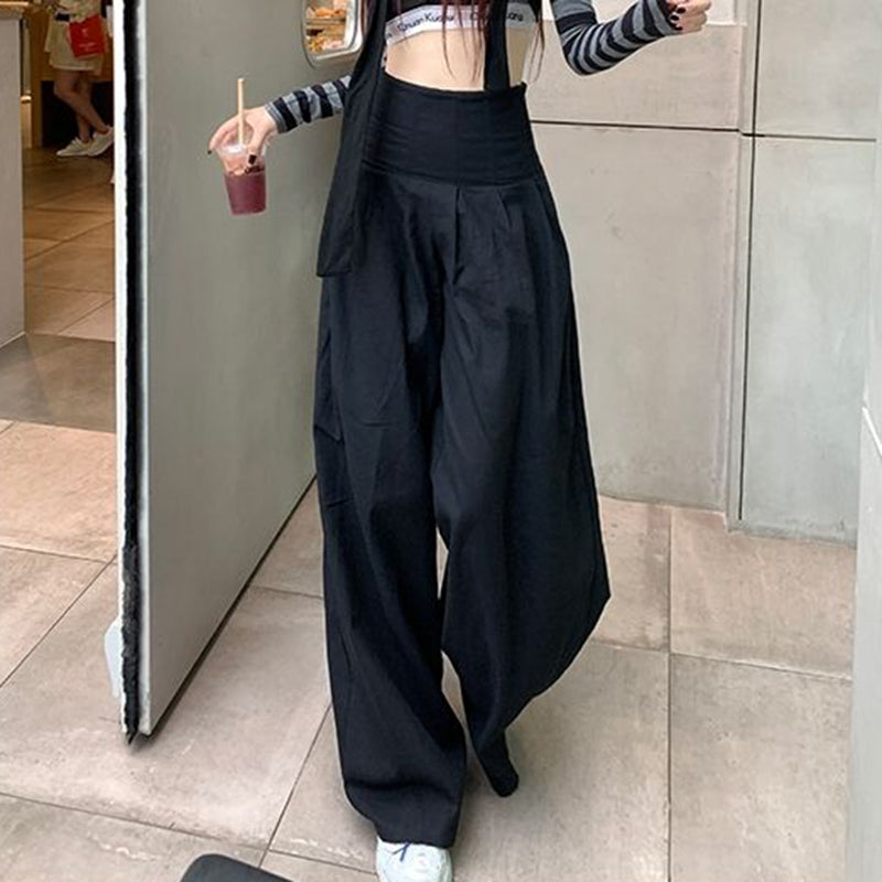Sonicelife Women High Waist Wide Leg Pants Summer Y2K Casual Streetwear Straight Trousers Korean Fashion All Match Loose Chic Female Pants