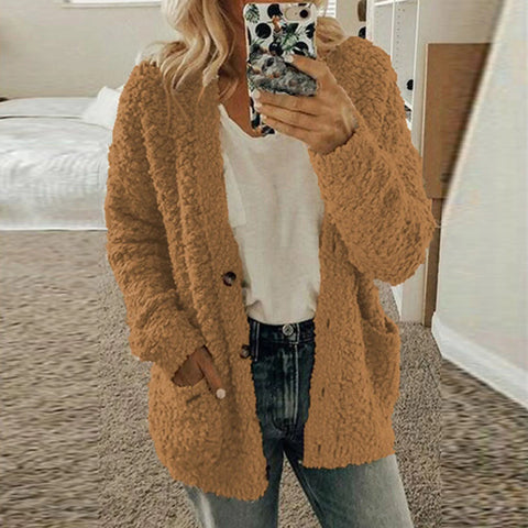 christmas outfit Sonicelife Autumn Soft Long Coat Women Jumper Pull Femme Loose Knitted Ladies Outerwear Outerwear Buttons Cardigan Coat Sweater Clothing