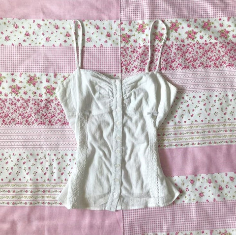 Sonicelife Crop Top Summer Y2k Clothing Women Camis Punk Sexy Sweet Girl Slim Sling Kawaii Korea Tank Tops Femme Harajuku Aesthetic Corset