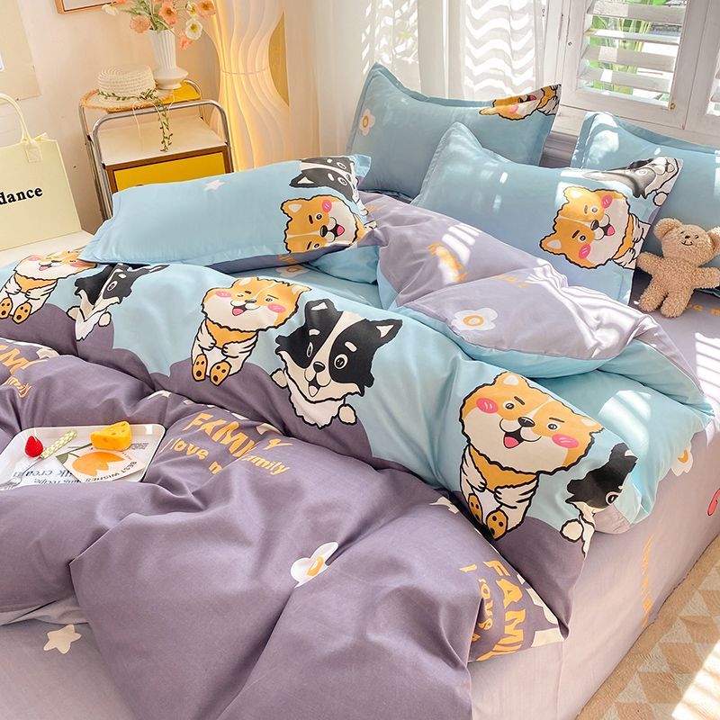 Sonicelife Cute Carrot Duvet Cover Set with Zipper Kids Kawaii Flat Sheet Pillowcases No Filler Twin Queen Size Girls Boys Gift Bedding Set