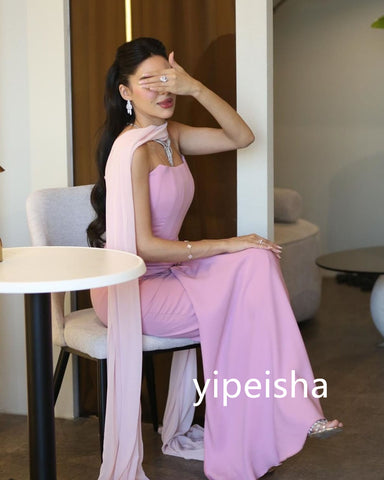 Sonicelife Customized Matching Jersey Pleat Sheath Strapless Midi Dresses Homecoming Dresses Classic Exquisite Modern Style Pastrol Unisex (PRE-ORDER)