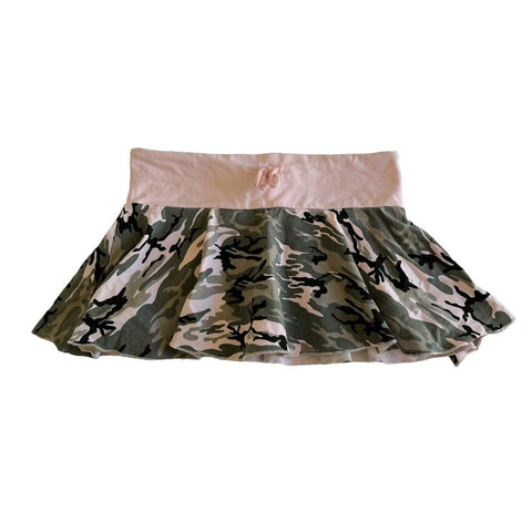 Sonicelife Summer Y2K vintage leopard-print ruffled low-rise mini skirt for ladie Camo skirt aesthetic Elegant fashion for party streetwear