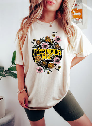 Sonicelife-Fleetwood Mac Floral Retro Band Tee