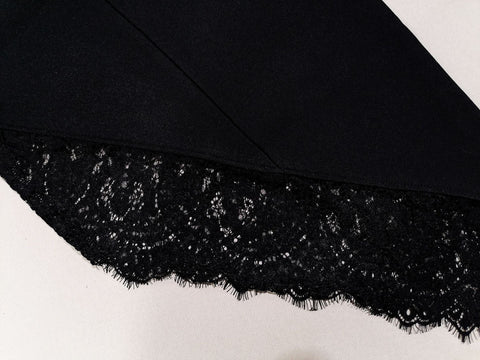 Sonicelife Export Women's Gothic Style American Hot Girl Black Lace Stitching Bandage Dress Spring Women's High-end Feeling