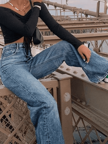 Sonicelife Light Washed Boyfriend Jeans