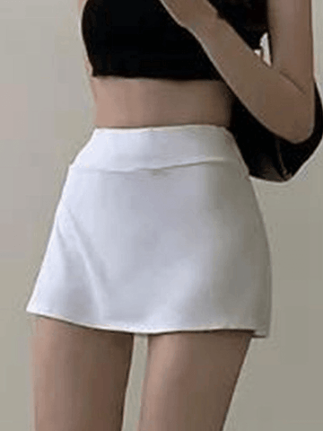 Sonicelife Lined Split Tennis Mini Skirt