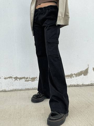 Sonicelife Low Waist Y2K Straight Leg Pants