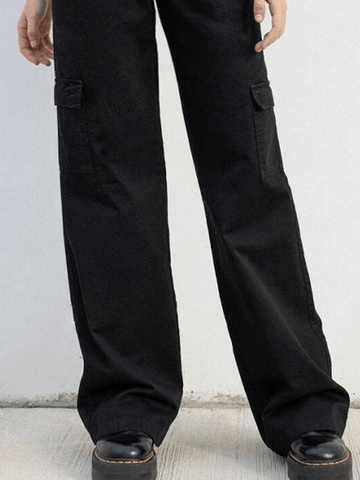 Sonicelife Low Waist Y2K Straight Leg Pants