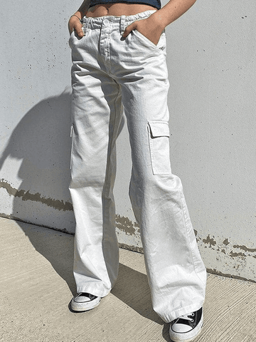 Sonicelife Low Waist Y2K Straight Leg Pants