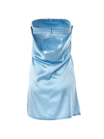 Sonicelife hoco dresses-Off-Neck Tube Top Dress