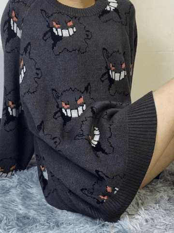 Back To School Sonicelife Oversized Monster Jumper Sweater