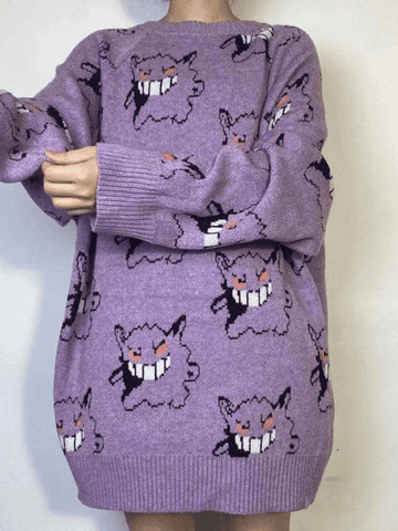 Back To School Sonicelife Oversized Monster Jumper Sweater