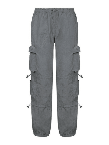Sonicelife Pocket Patched Drawstring Cargo Pants