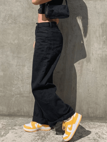 Sonicelife Relaxed Mid-Waist Boyfriend Jeans