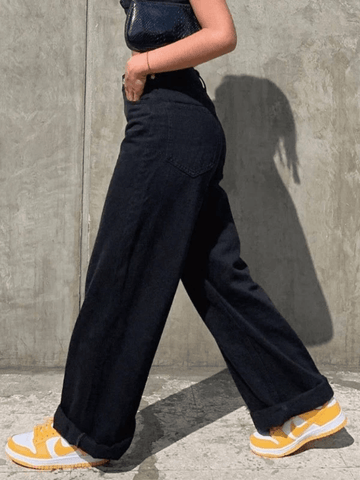 Sonicelife Relaxed Mid-Waist Boyfriend Jeans