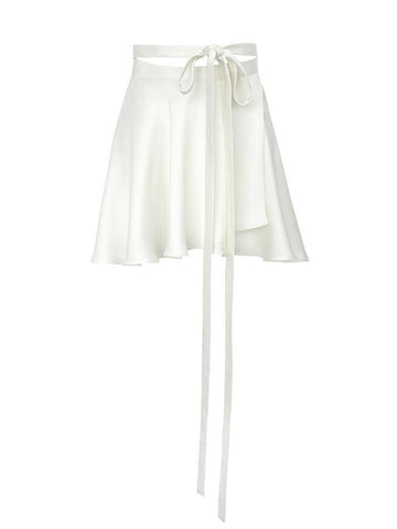 Sonicelife Satin Lace Up Mini Skirt