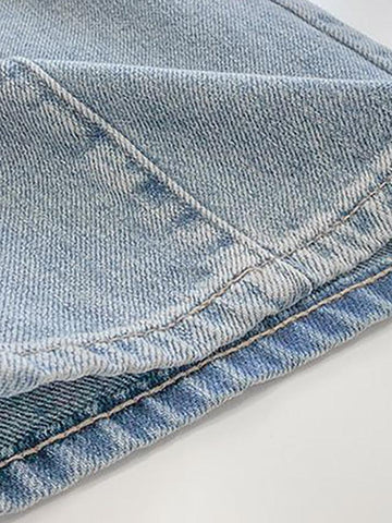 Sonicelife Seam Detail Washed Boyfriend Jeans