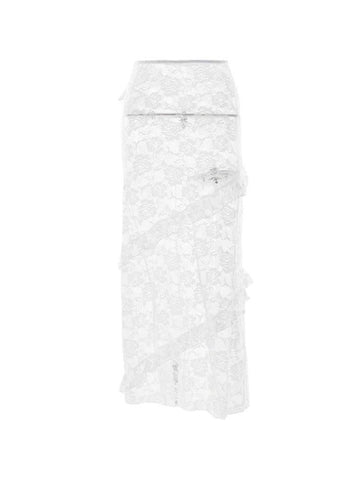 Sonicelife See Through Lace Midi Skirt