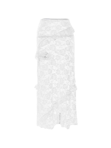 Sonicelife See Through Lace Midi Skirt