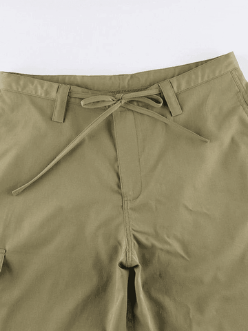 Sonicelife Straight Leg Pocket Cargo Pants