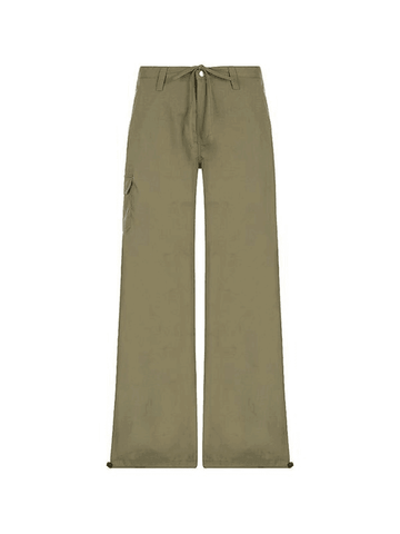 Sonicelife Straight Leg Pocket Cargo Pants