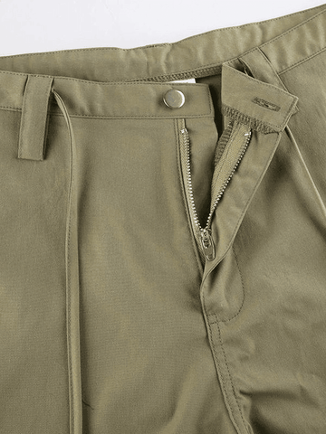 Sonicelife Straight Leg Pocket Cargo Pants