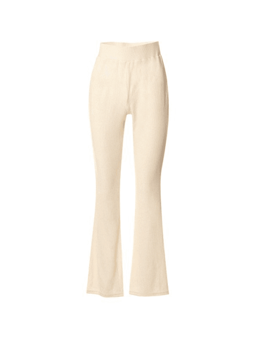 Sonicelife Stretchy Ribbed Flare Leg Pants