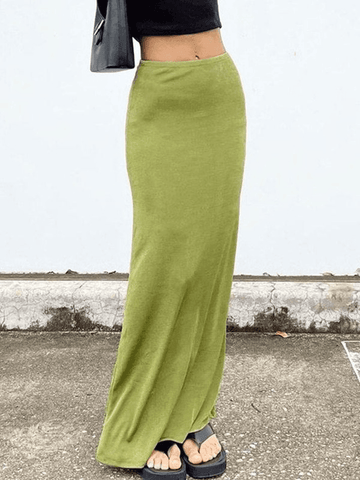 Sonicelife Stretchy Y2K Maxi Skirt