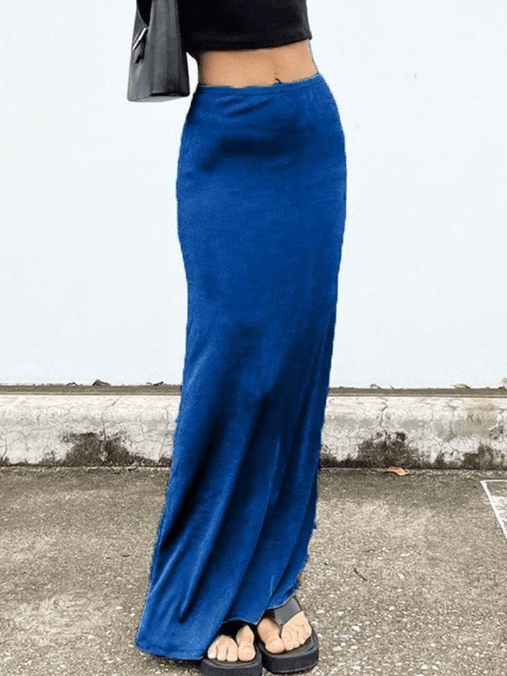 Sonicelife Stretchy Y2K Maxi Skirt