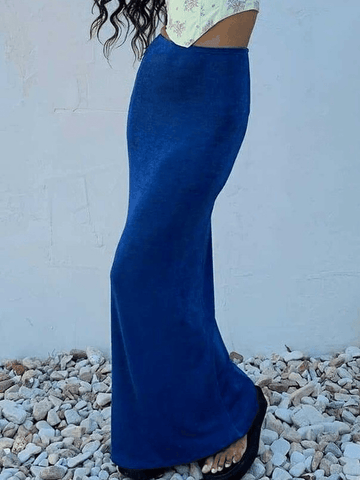 Sonicelife Stretchy Y2K Maxi Skirt