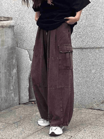 Sonicelife Vintage Baggy Cargo Jeans
