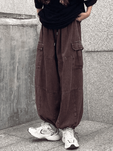 Sonicelife Vintage Baggy Cargo Jeans