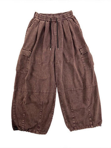 Sonicelife Vintage Baggy Cargo Jeans