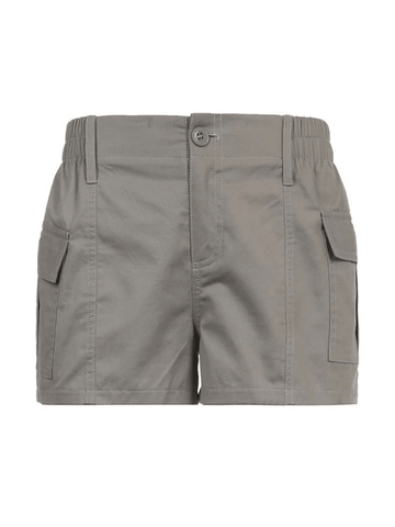 Sonicelife Vintage Low Rise Asymmetric Cargo Shorts