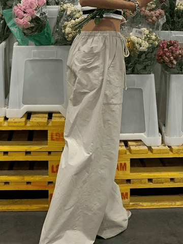 Sonicelife-Y2K Baggy Parachute Cargo Pants