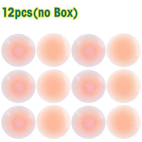 Sonicelife - 2/12pcs Reusable Nipple Covers, Strapless Invisible Self-adhesive Breast Lift Pasties, Women's Lingerie & Underwear Accessories